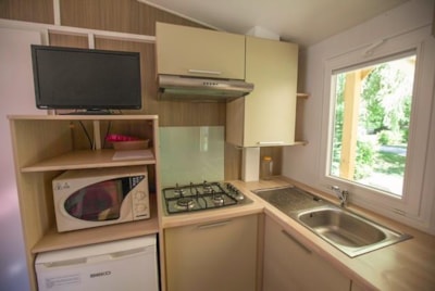 Comfort Mobile Home - 2 bedrooms - TV - Semi-covered wooden deck - 28m² — 8