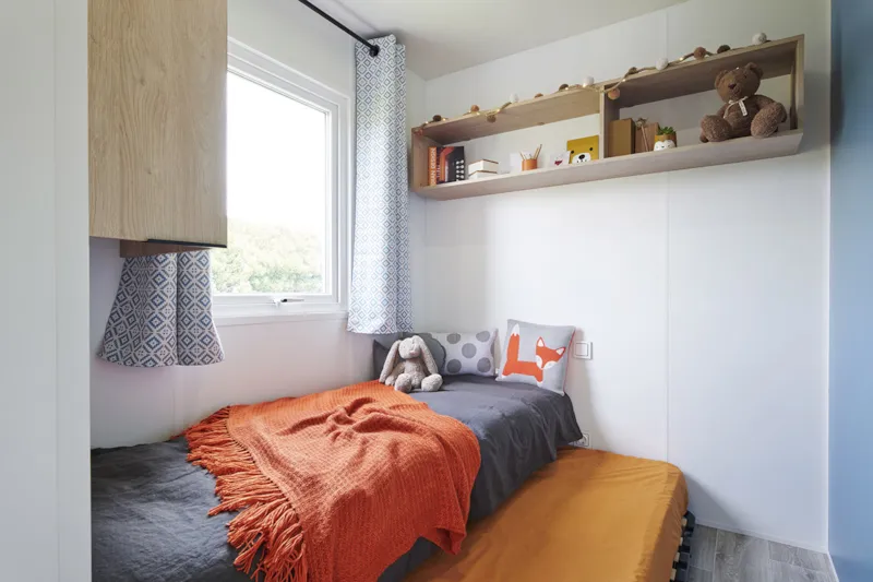 Mobil-Home 6 Places Premium · 3 Chambres, 2 Sde, Clim, Tv · Terrasse Bois Semi-Couverte · 37M²