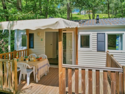 Comfort Mobile Home - 2 bedrooms - TV - Semi-covered wooden deck - 28m² — 3