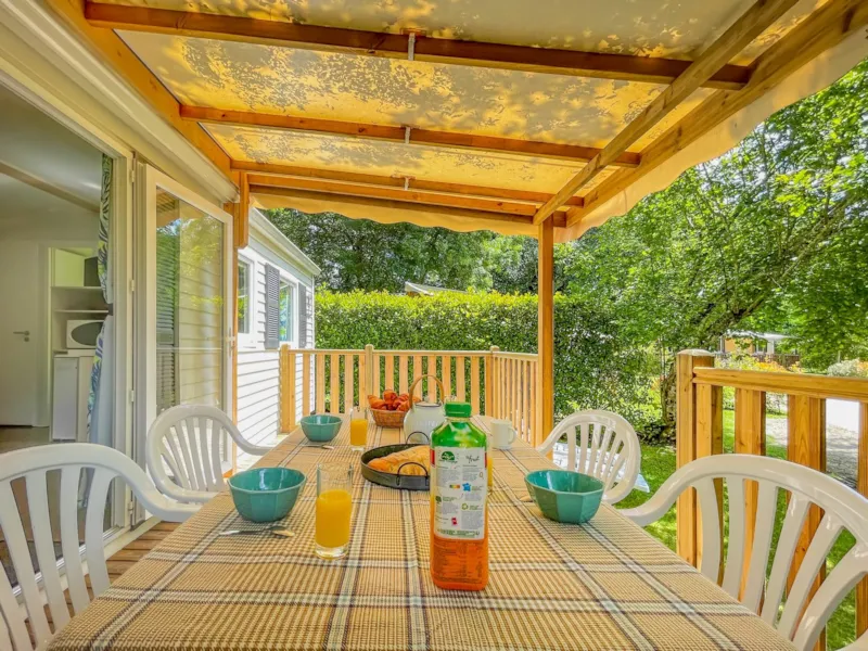 Mobil-Home 4/6 Places Confort · 2 Chambres Tv · Terrasse Bois Semi-Couverte · 28M²