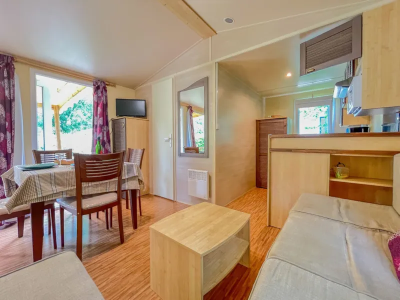 Mobil-Home 4 Places Confort · 2 Chambres Tv · Terrasse Bois Semi-Couverte · 29M²