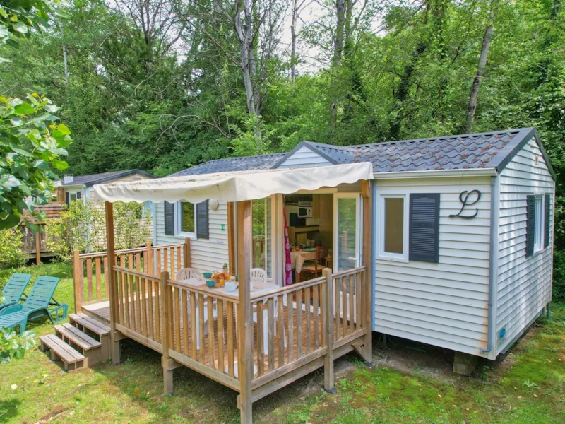 Mobil-Home 4 Places Confort · 2 Chambres Tv · Terrasse Bois Semi-Couverte · 29M²