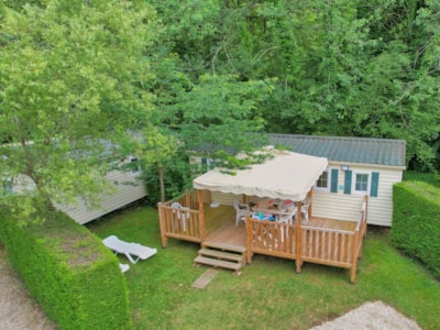 Eco mobile home for 6 people - 3 bedrooms - TV - Semi-covered wooden terrace - 29m² — 2