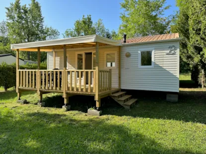 Mobil-Home Louisiane : 2 Habitaciones - Terraza Cubierta - 4 Adultos + 1 Niño -