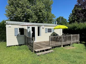 Location - Mobil-Home Blue-Bird : 2 Chambres - 2 Adultes + 3 Enfts - Grand Réfrigérateur - Terrasse - Camping Le Pontillou