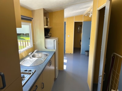 BLUE-BIRD Mobile Home: 2 bedrooms - 2 adults + 3 children - Large refrigerator - Terrace