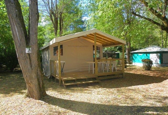 Tente sahari - structure en bois avec terrasse
