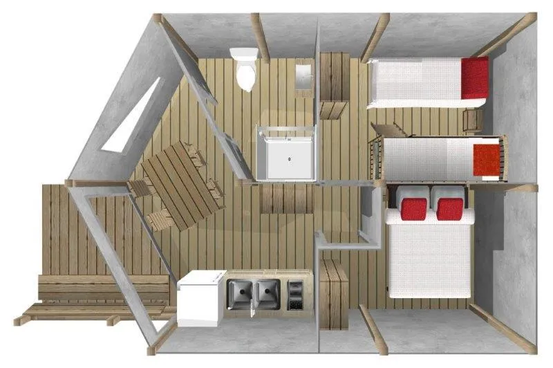 Xxxx Tente Junior Avec Sanitaires 2 Chambres + Terrasse Arrivée Samedi/Mercredi