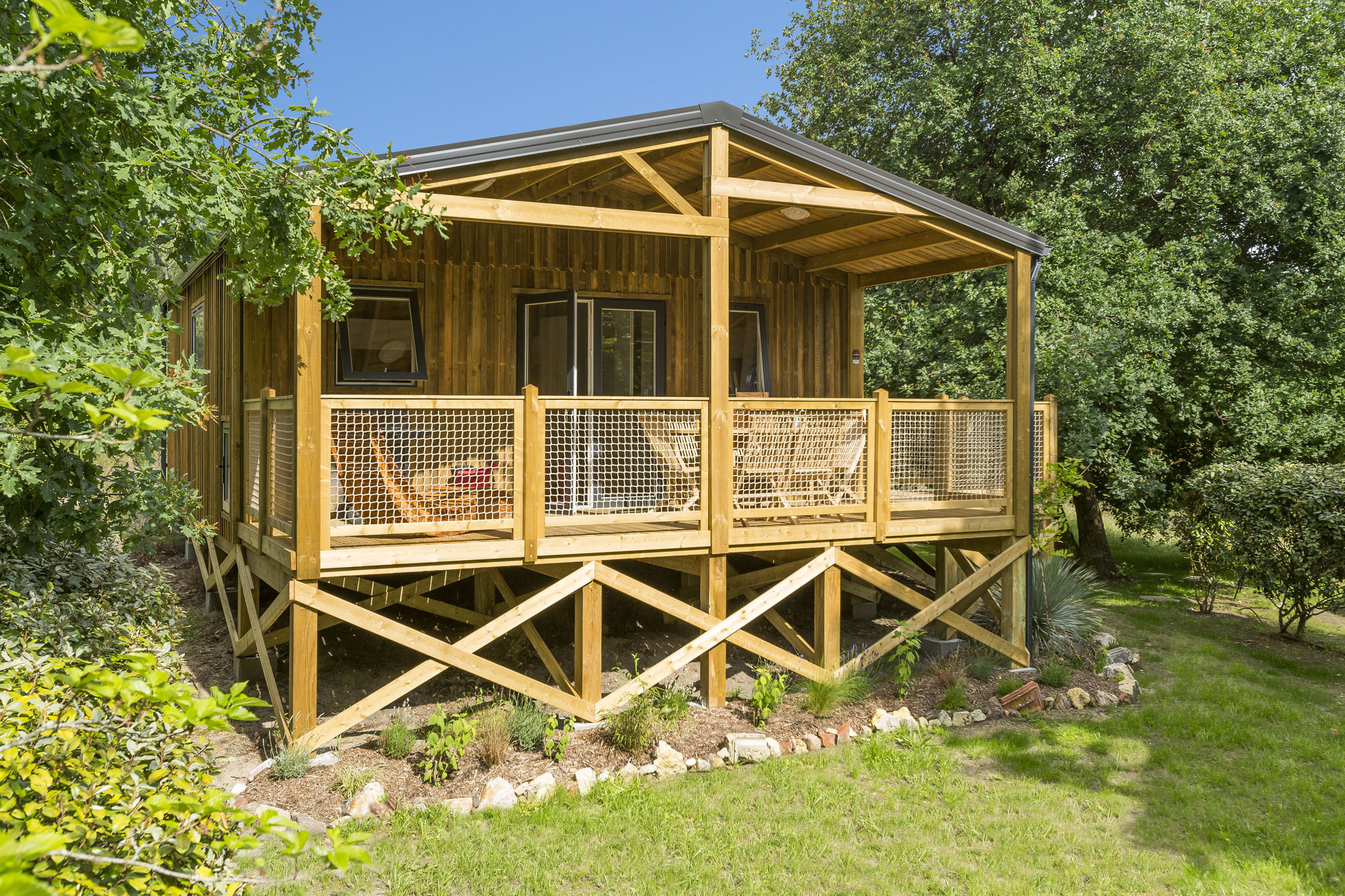 Accommodation - **** Chalet Prémium Grand Confort 3Ch 6P Animaux Interdits - CAMPING Paradis Le Rocher DE LA Granelle