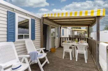 Mietunterkunft - Cottage Bergerac 2 Schlafzimmer Klimanlage ** - Camping Sandaya Le Grand Dague