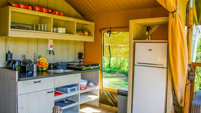 Tente Safari Avec Salle De Bain - 2 Chambres