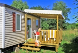 Accommodation - Mobilhome O'hara, Toilet, Shower, 2 Bedrooms, Sittingroom, Kitchen, Covered Terrace - Le Plein Air des Bories
