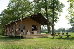 Mietunterkunft - Safari-Zelt 5 Personen - Le Plein Air des Bories