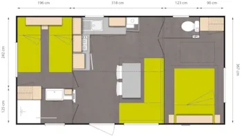 Mietunterkunft - Residence Mobile Weekly - CAMPING LE PONT DE VICQ EN PERIGORD