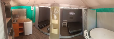 20m² fully equipped canvas bungalow - no sanitary facilities