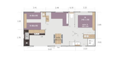 Mobile home Lodge Premium - 2 bedrooms - 30m² — 8