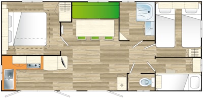Mobilhome Residential - 3 bedrooms - 32m² — 3