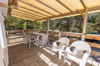 Mietunterkunft - Chalet Havitat 2 Zimmer 35M² - Camping Alpes Dauphiné