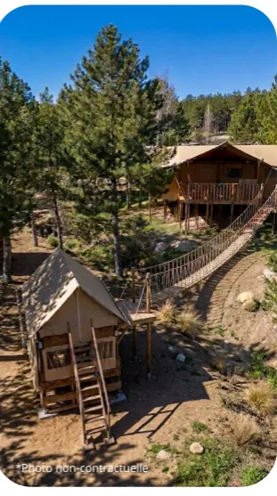 Mietunterkunft - Zelt Safari Duo 4 Zimmer Prestige Plus - Camping Sunêlia La Presqu'île****