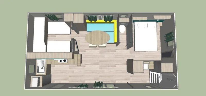 Mobil-Home Flores (4 Adultes Et 1 Enfant De Moins De 16 Ans)