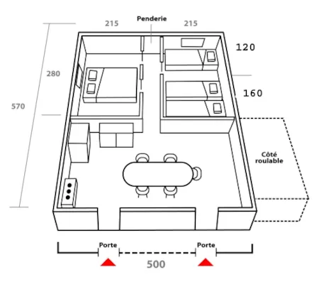 Huuraccommodatie(s) - Family Tent Gaan En Zo - Camping Municipal Le Bourniou