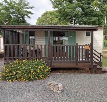 Location - Chalet Éco 2 Chambres - Camping l'Olivier
