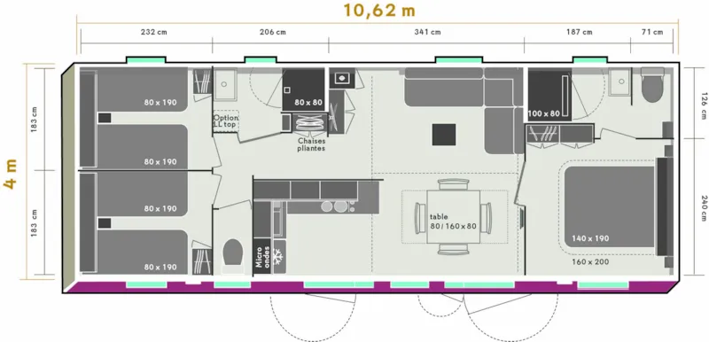 Mobil Home Prestige Spa - 3 Chambres Dont 1 Suite Parentale - Draps, Serviettes Et Plancha