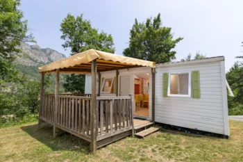 Mietunterkunft - Mobilheim Confort Compact - 2  Zimmer - Camping Les Princes d'Orange