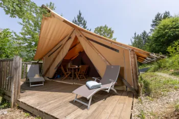 Mietunterkunft - Nature Zelt – 2 Schlafzimmer (Ohne Sanitäranlagen) - Camping Les Princes d'Orange