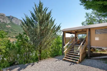Mietunterkunft - Ciela Nature Lodge Zelt Spa - 3 Schlafzimmer – Ausgestattete Küche – Badezimmer - Camping Les Princes d'Orange