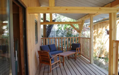 Huuraccommodatie(s) - Chalet Nature - image n°2 - CAMPING LE MAS DU SARTRE