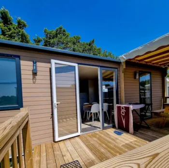 Mietunterkunft - Mobile-Home Premium 3 Schlafzimmer 2 Badezimmer - Camping Le Moulin de Cantizac