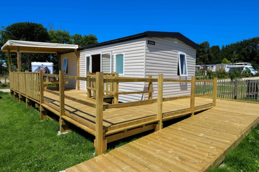 Location - Mobile-Home Handicapé (Pmr) Grand Confort 2 Chambres + Tv - Camping Le Moulin de Cantizac