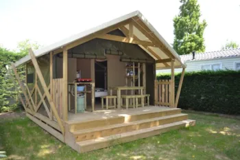 Mietunterkunft - Zelt Safari 2 Zimmer - Camping du Port de Moricq