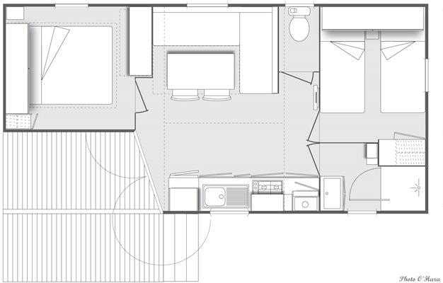 Mobil Home Saint Barth - 26M² -2 Chambres Avec Terrasse