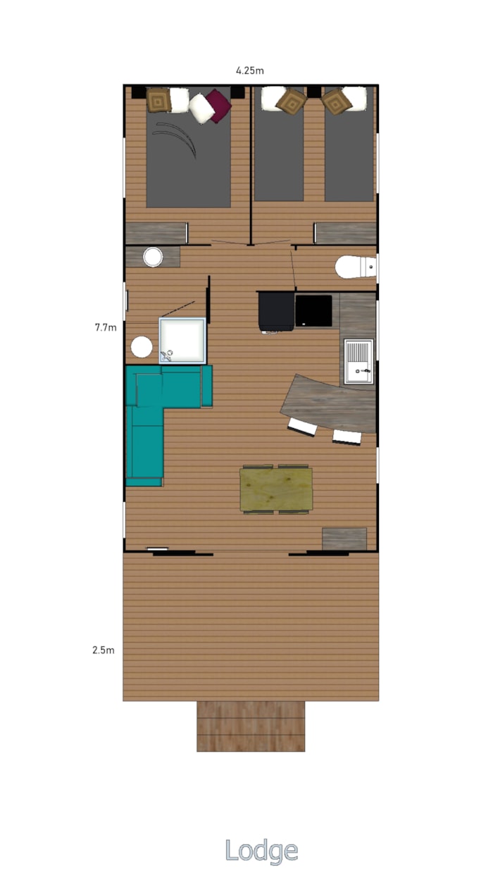 Lodge Vip - 32M² - 2 Chambres