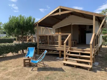 Mietunterkunft - Lodge Sahari - 23M² - 2 Schlafzimmer  - Ohne Sanitäranlagen - Clico Chic - Camping Les Chouans