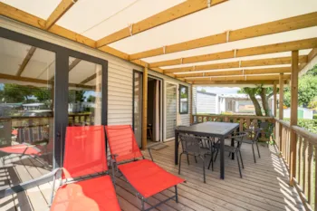 Mietunterkunft - Vip 3 Schlafzimmer 38M² - Pack-Vip Inklusive (Bettwäsche, Tv, Wlan ...) - Camping LE CHATEAU