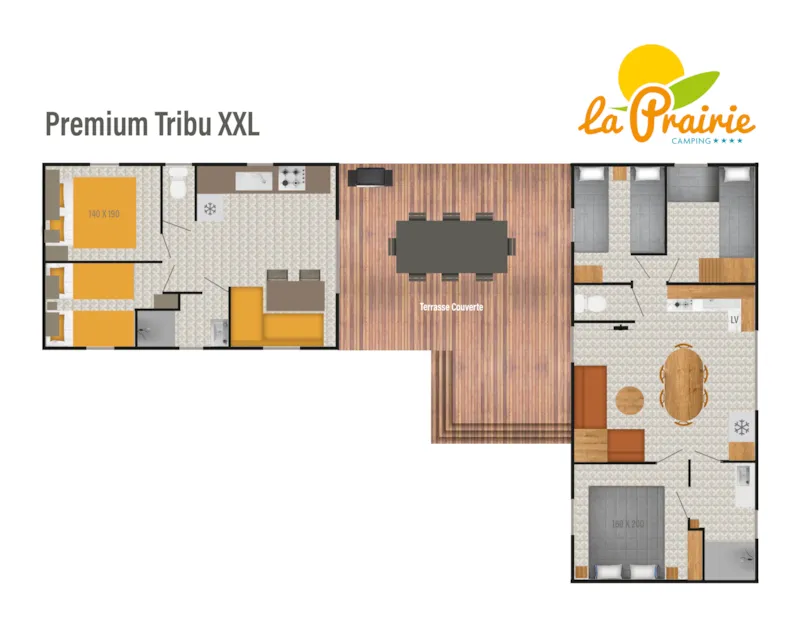 Mobil-Home Tribu Xxl  10 Personnes - 5Ch/ 2 Salles De Bain