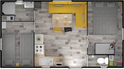 Mobile home Grand Confort 27m² / 2 bedrooms - Half-covered terrace — 7