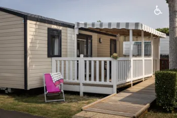 Mietunterkunft - Mobil-Home Pmr Grand Confort 30 M²/ 2 Chambres - Terrasse Couverte - Camping La Prairie ****