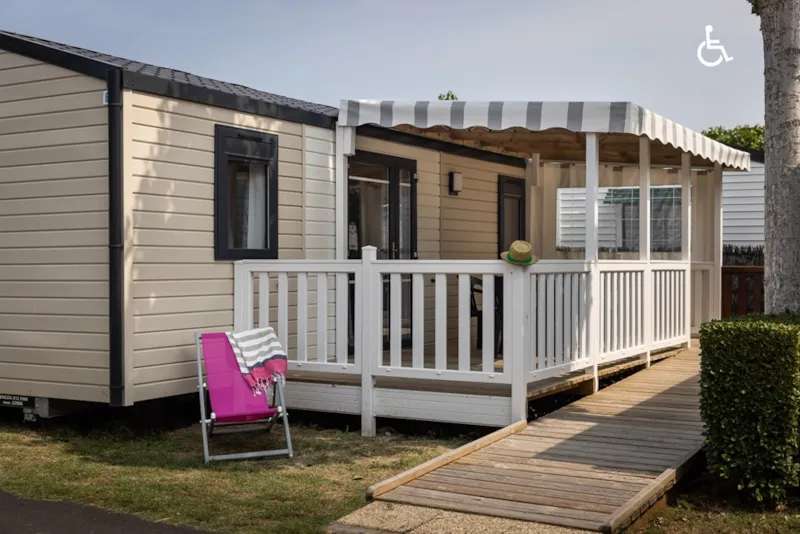 Mobil-Home Grand Confort 30 M²/ 2 Chambres Pmr- Terrasse Couverte