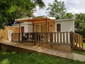 Mietunterkunft - Mobilheim 3 Violettes 28M² 2 Zimmer - Behindertengerecht + Tv + Klimaanlage - CAMPING LES VIOLETTES