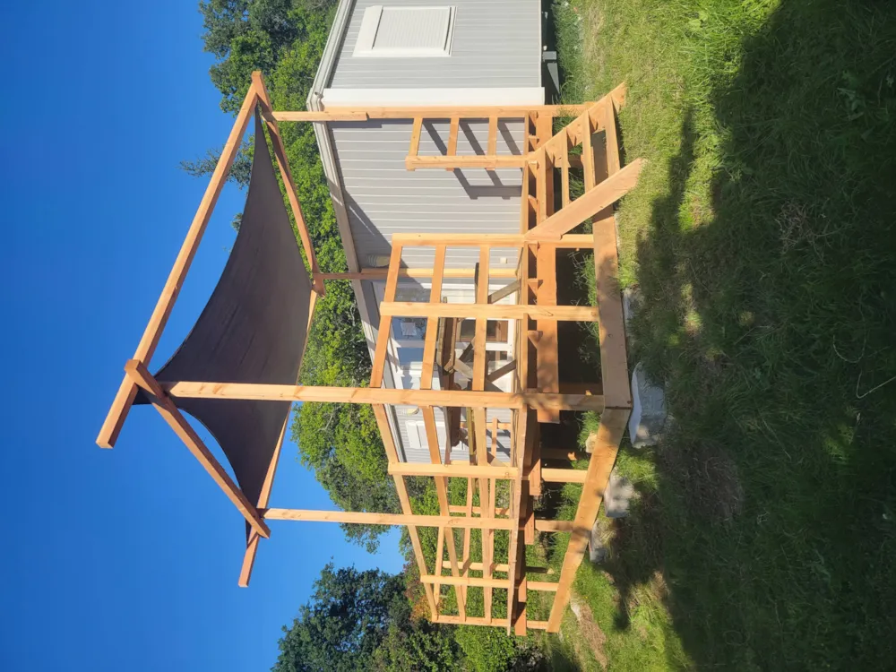 Accommodation - Cottage Prestige Clim- 34 M² – 2 Chambres – 6 Pers - Climatisation Et Plancha - Camping La Résidence d'Eté