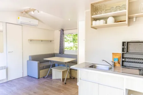 Location - Cottage Premium Clim - 29 M² - 2 Chambres – 4/6 Pers - Climatisation & Plancha - image n°8 - Camping La Résidence d'Eté