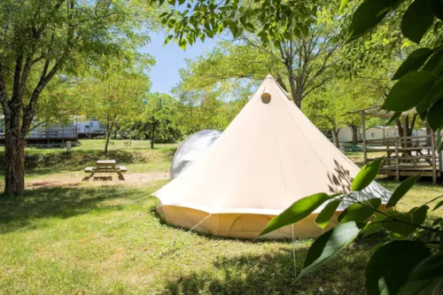 Accommodation - Tente Tipi Aménagée – 4 Pers - image n°3 - Camping La Résidence d'Eté