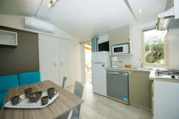 Mietunterkunft - Mobilheim Resort Top Tv 29M² - Capfun - Camping les Huttes