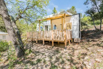 Mietunterkunft - Mobilheim Comfort | 32M² | Klimaanlage | 3 Schlafzimmer | Hochterrasse - - Camping Marvilla Parks - La Palmeraie