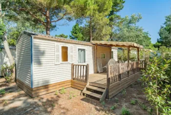 Mietunterkunft - Mobilheim Classic - 20 M²- 2 Zimmer - Hochterrasse - Homair - Camping La Palmeraie