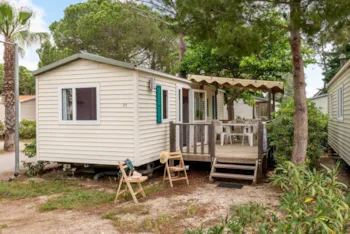 Mietunterkunft - Mobilheim Classic - 20 M²- 2 Zimmer - Hochterrasse - Homair - Camping La Palmeraie